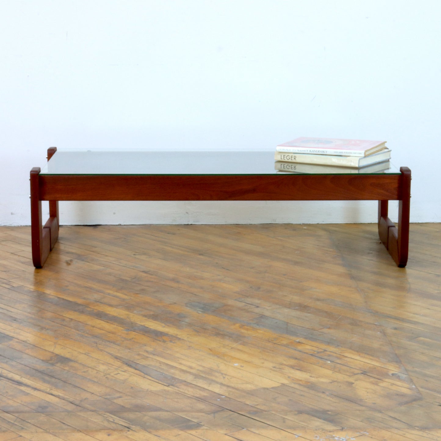 1970s Percival Lafer Rosewood and Glass Coffee Table