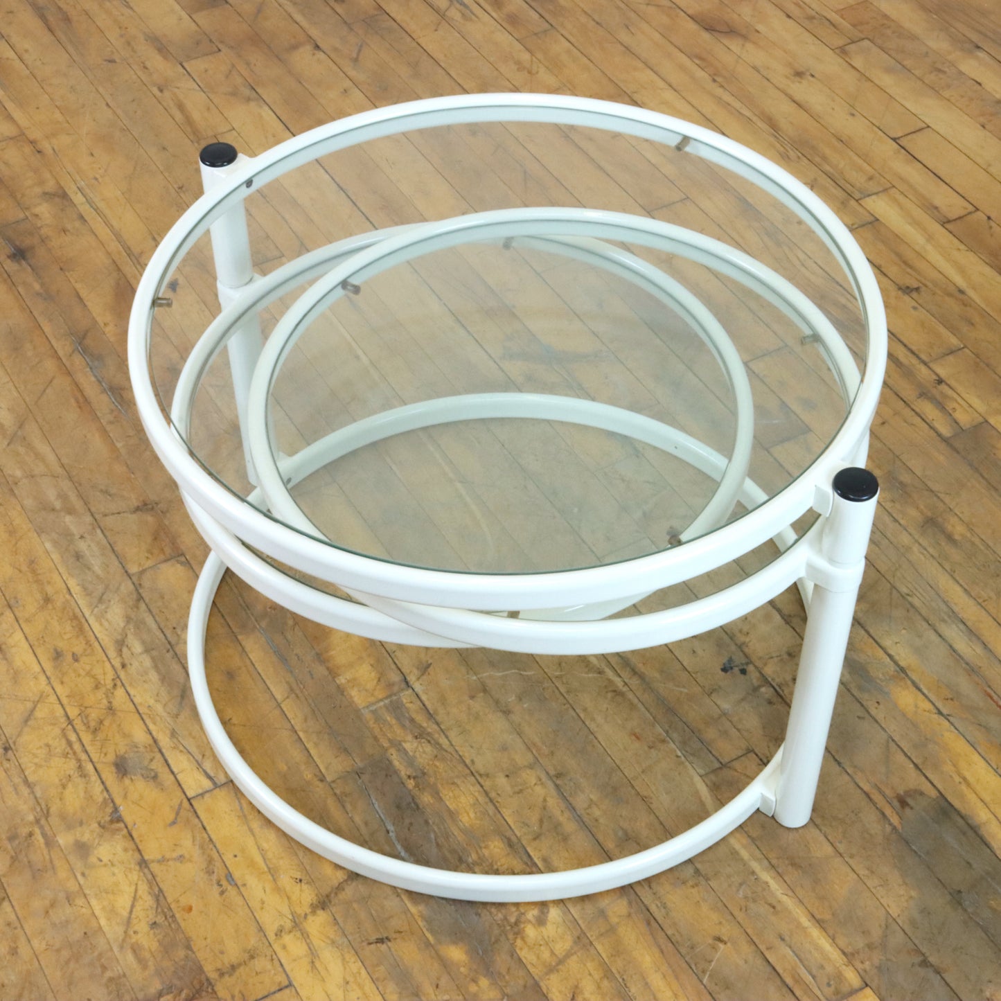 Vintage Three Tiered Swivel Coffee Table