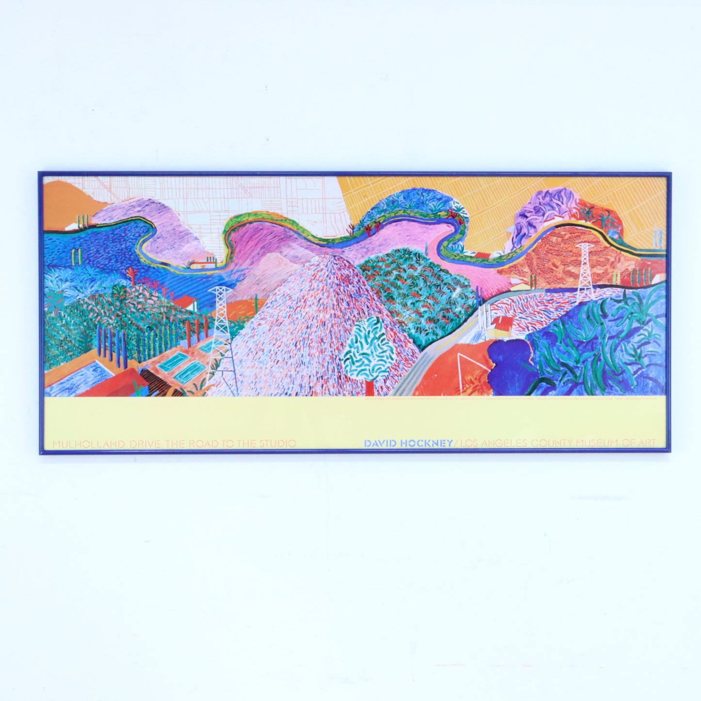 1980 David Hockney "Mulholland Drive: The Road to the Studio" Poster