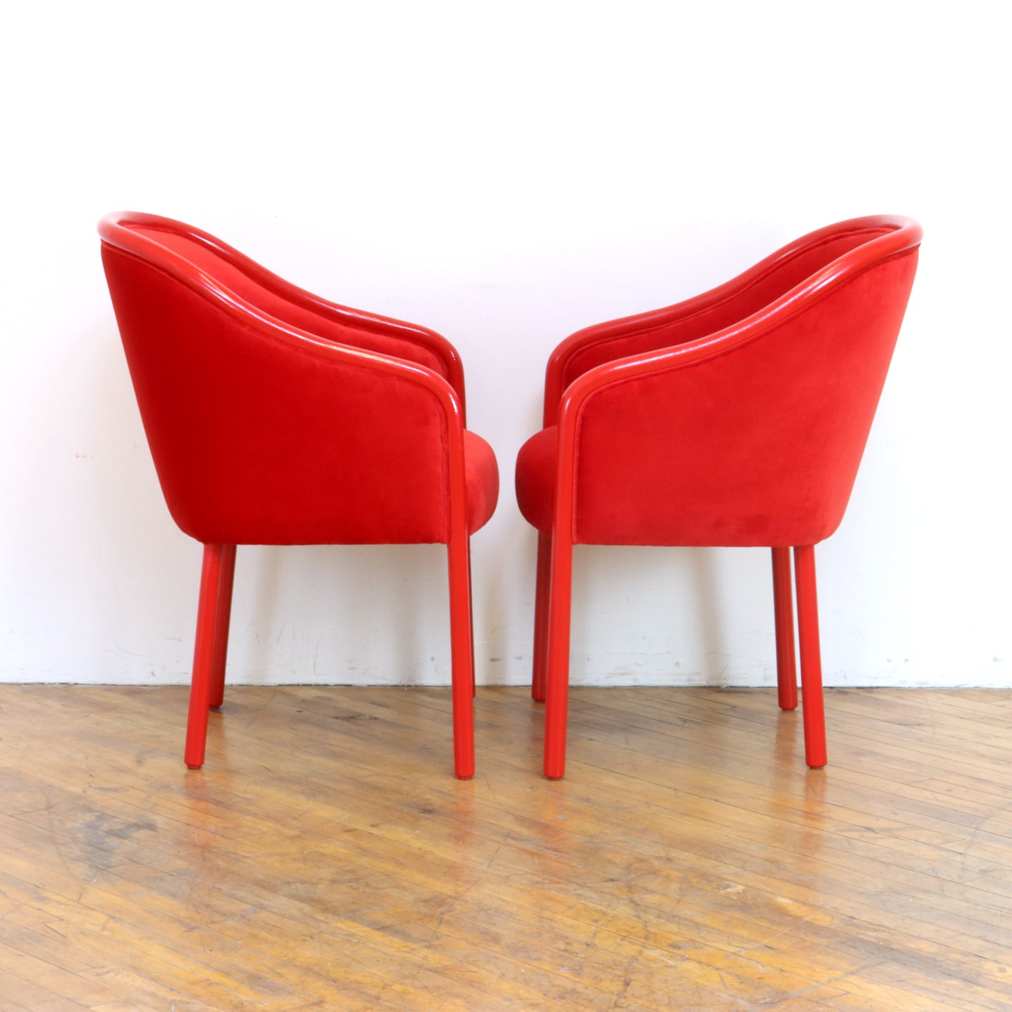 Pair of Ward Bennett Barrel Chairs