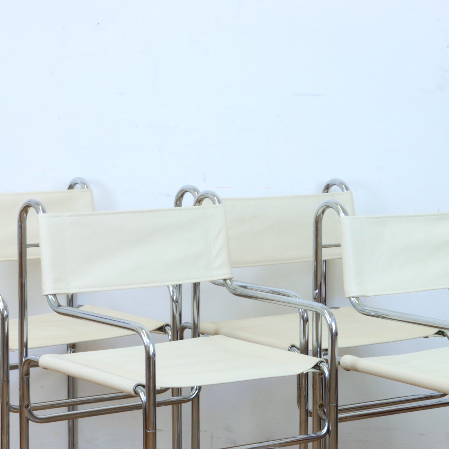 1970s Chrome and Leather Dining Chairs