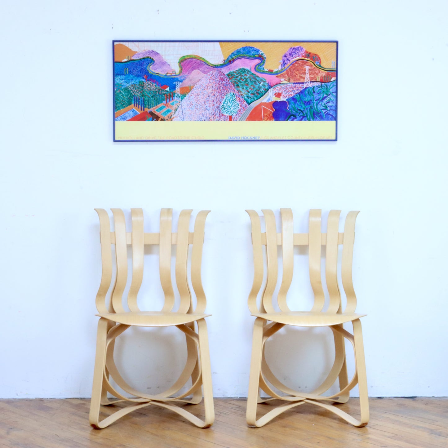 1980 David Hockney "Mulholland Drive: The Road to the Studio" Poster