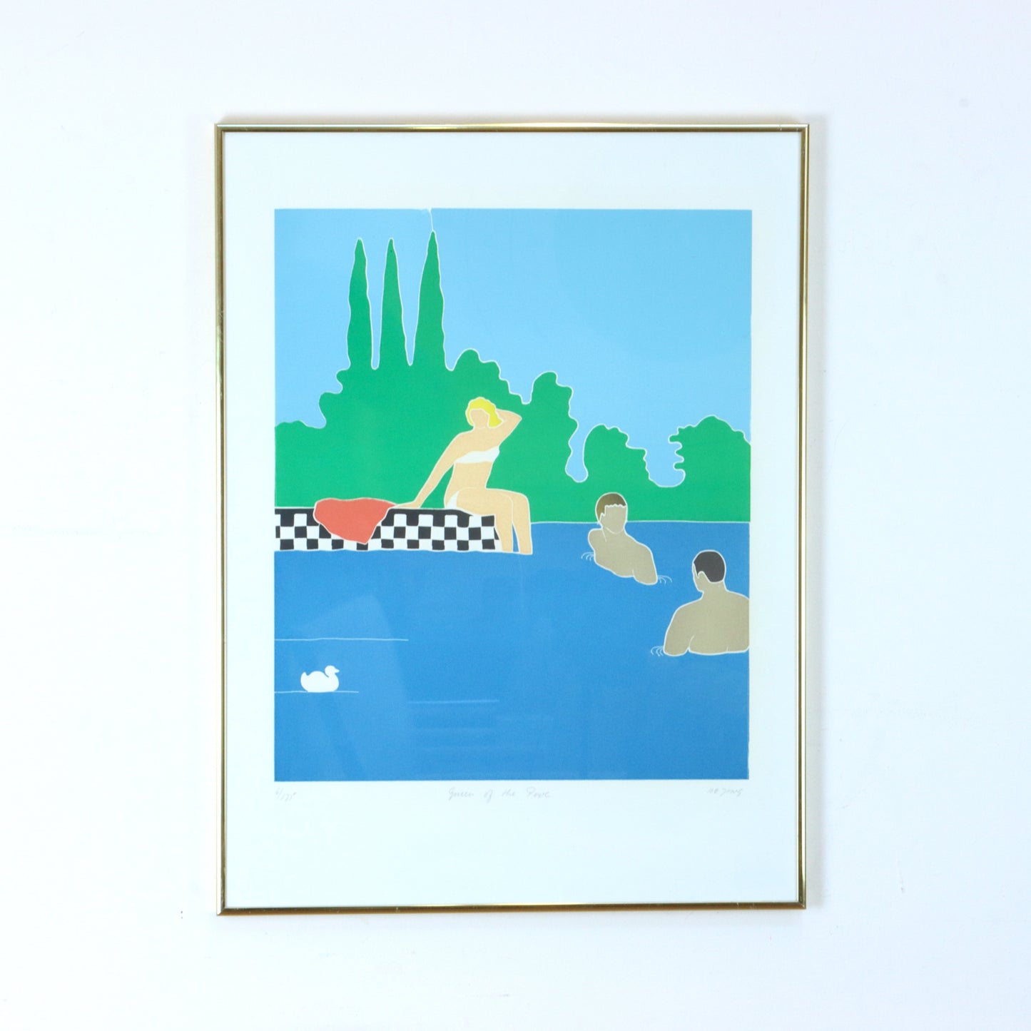 "Queen of the Pool" Relief Print By Thom de Jong