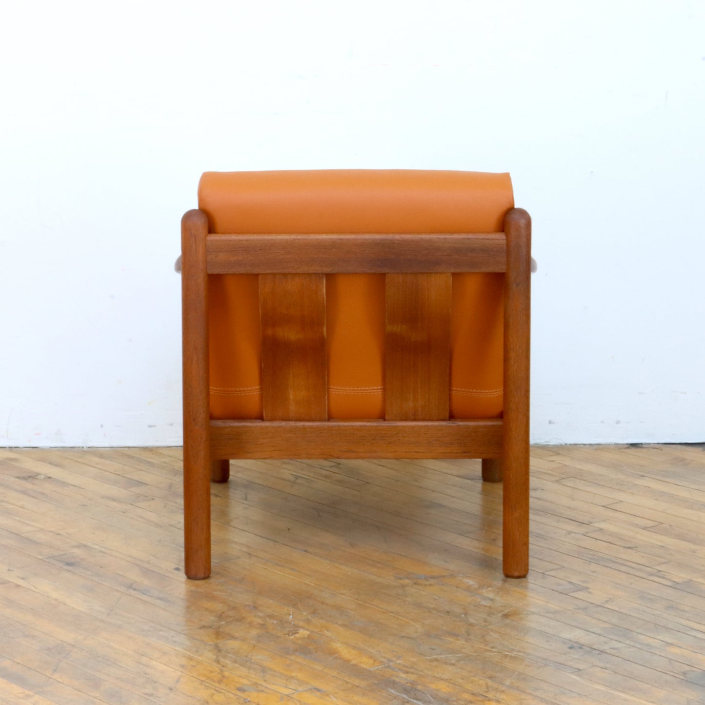 1970s Domino Møbler Teak and Leather Lounge Chair