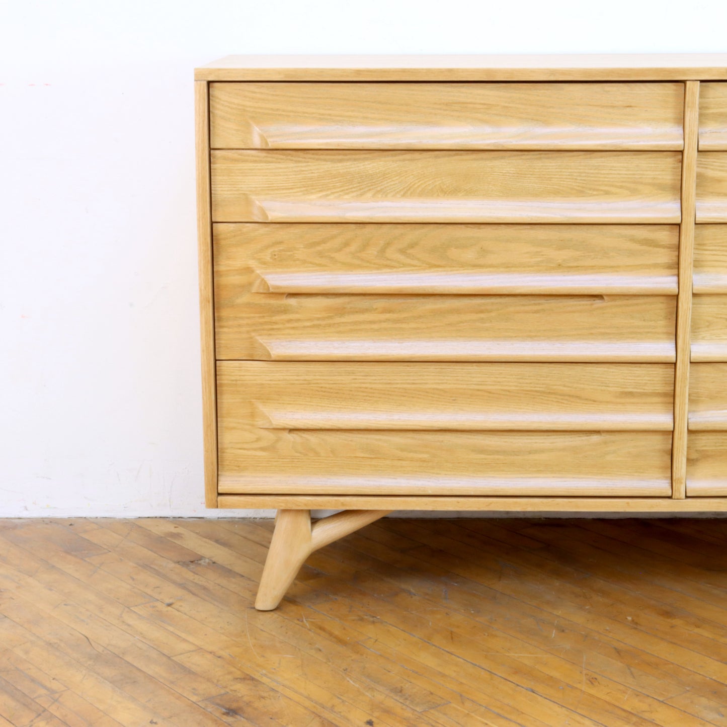 1950s Sculptural Oak Dresser by Jack Van Der Molen
