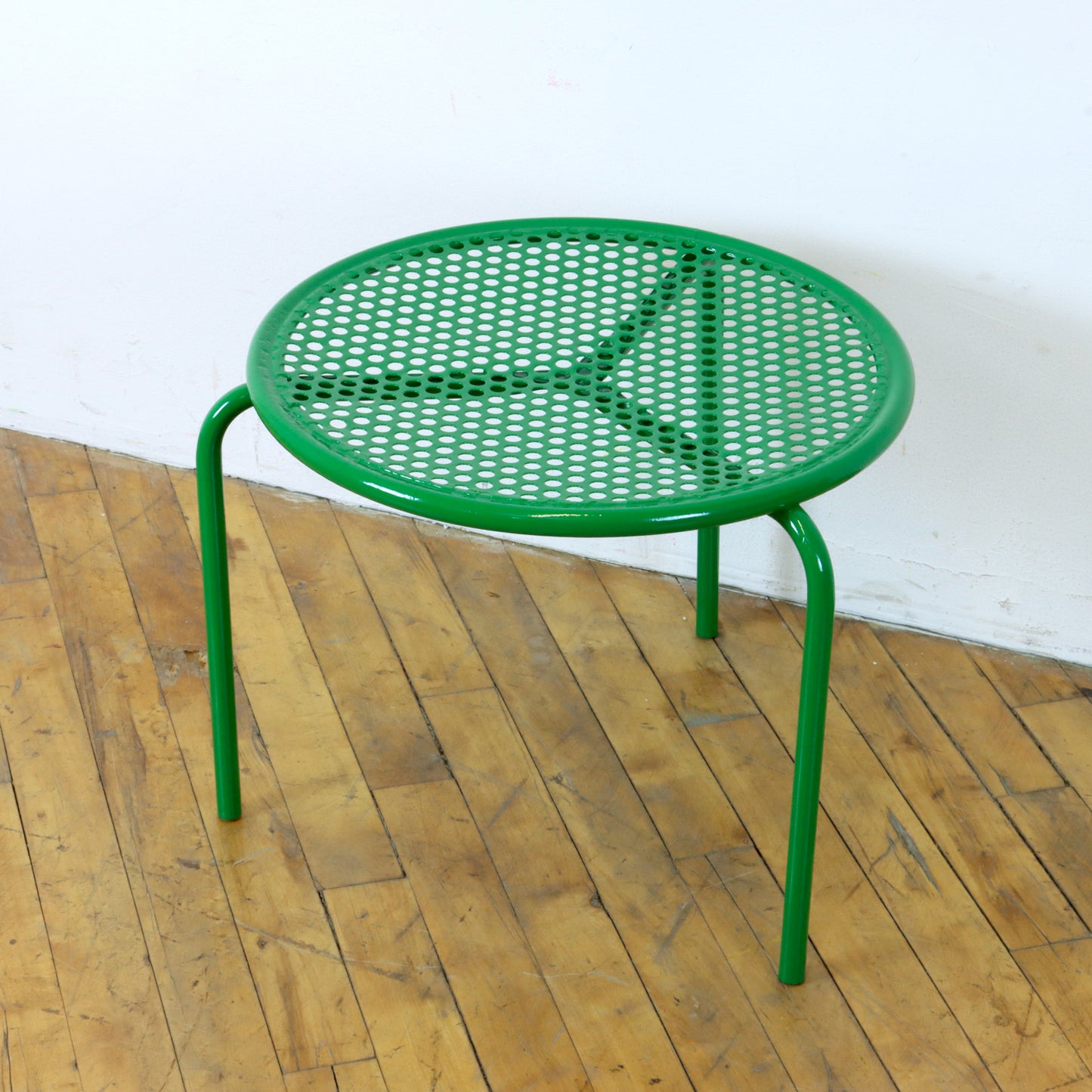 Vintage Italian Perforated Metal Side Table