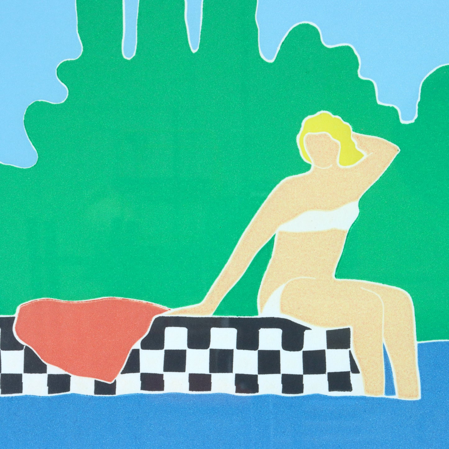 "Queen of the Pool" Relief Print By Thom de Jong