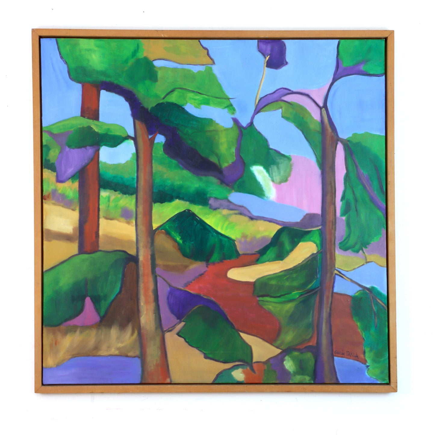 Abstract Expressionist Landscape Painting by Gloria Takla