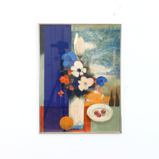 Mid Century Abstract Still Life Screen Print