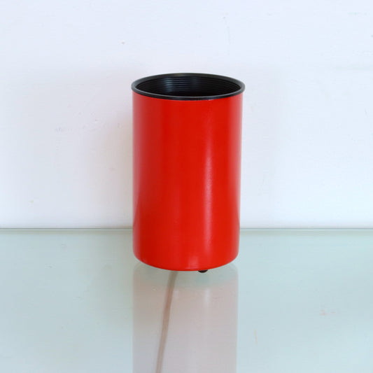 Bright Red Vintage Cylinder Lamp