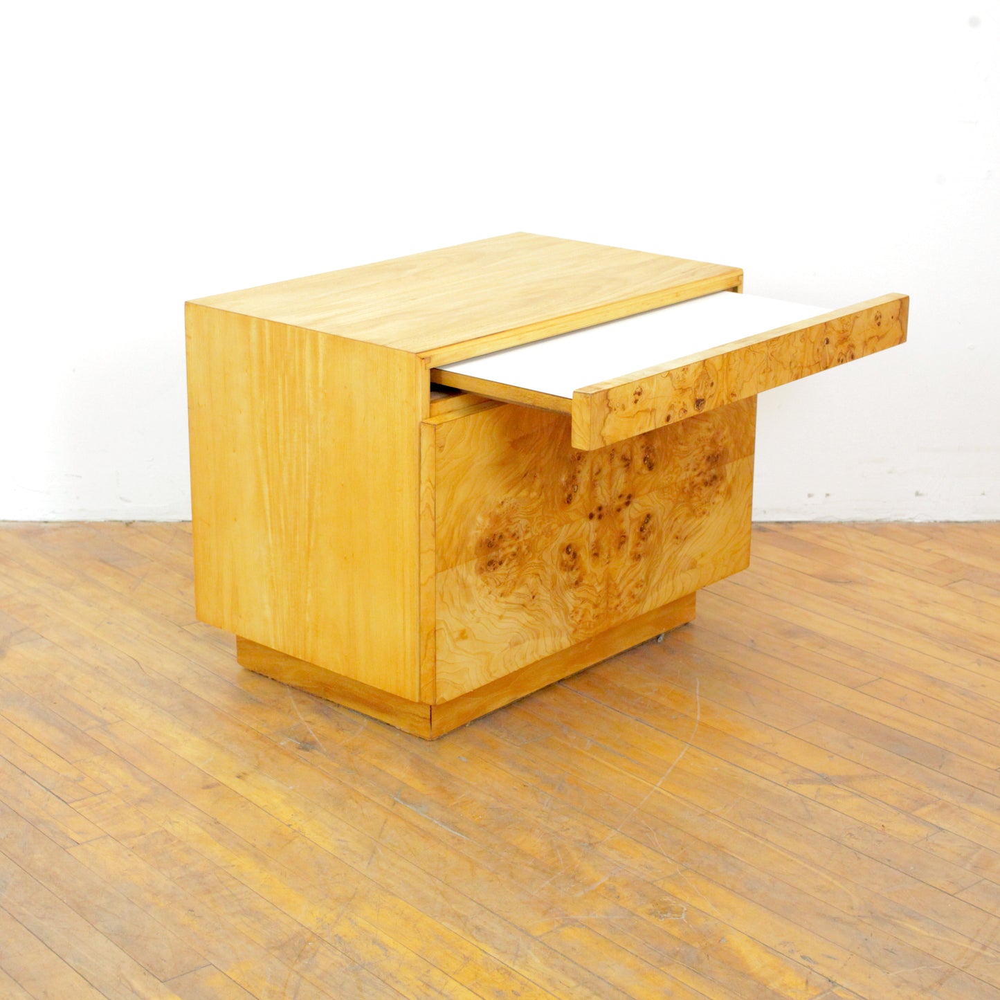 Pair of 1970s Lane Burl Nightstands