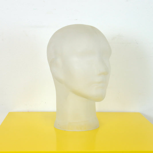 Vintage Frosted Glass Head