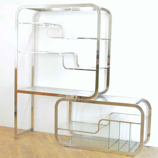 Chrome and Glass Étàgere