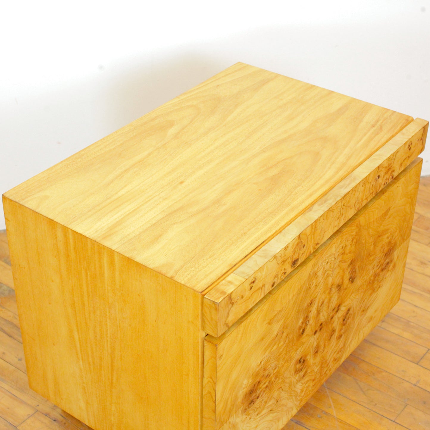 Pair of 1970s Lane Burl Nightstands