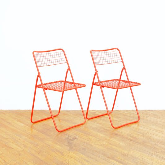 1980s Niel Gammelgaard Folding Chairs for Ikea