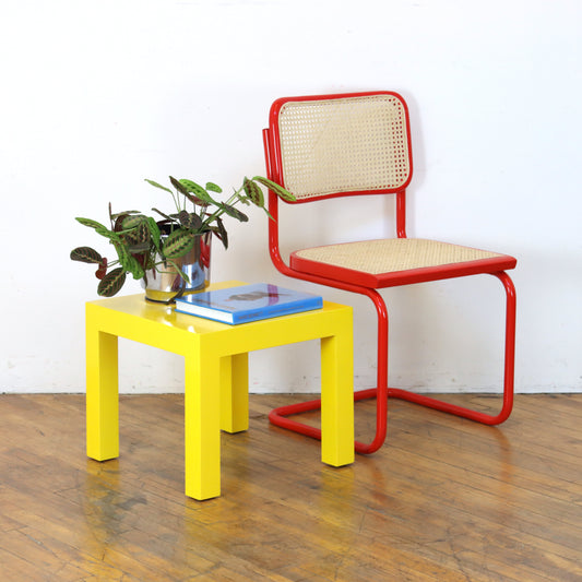 1970s Yellow Parsons Side Table
