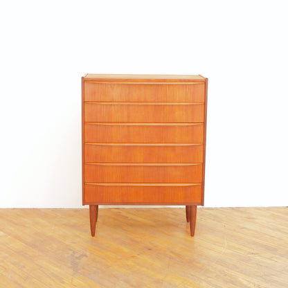 Vintage Teak Highboy Dresser