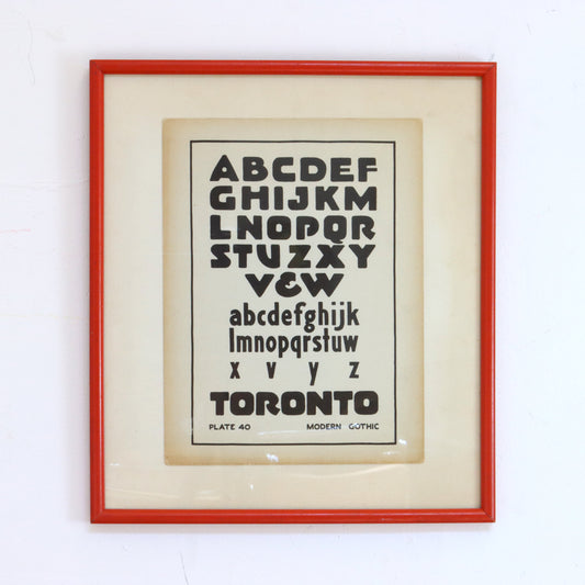 1940s Typography Reference Sheet.