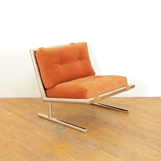 Arthur Umanoff Chrome Lounge Chair for Directional