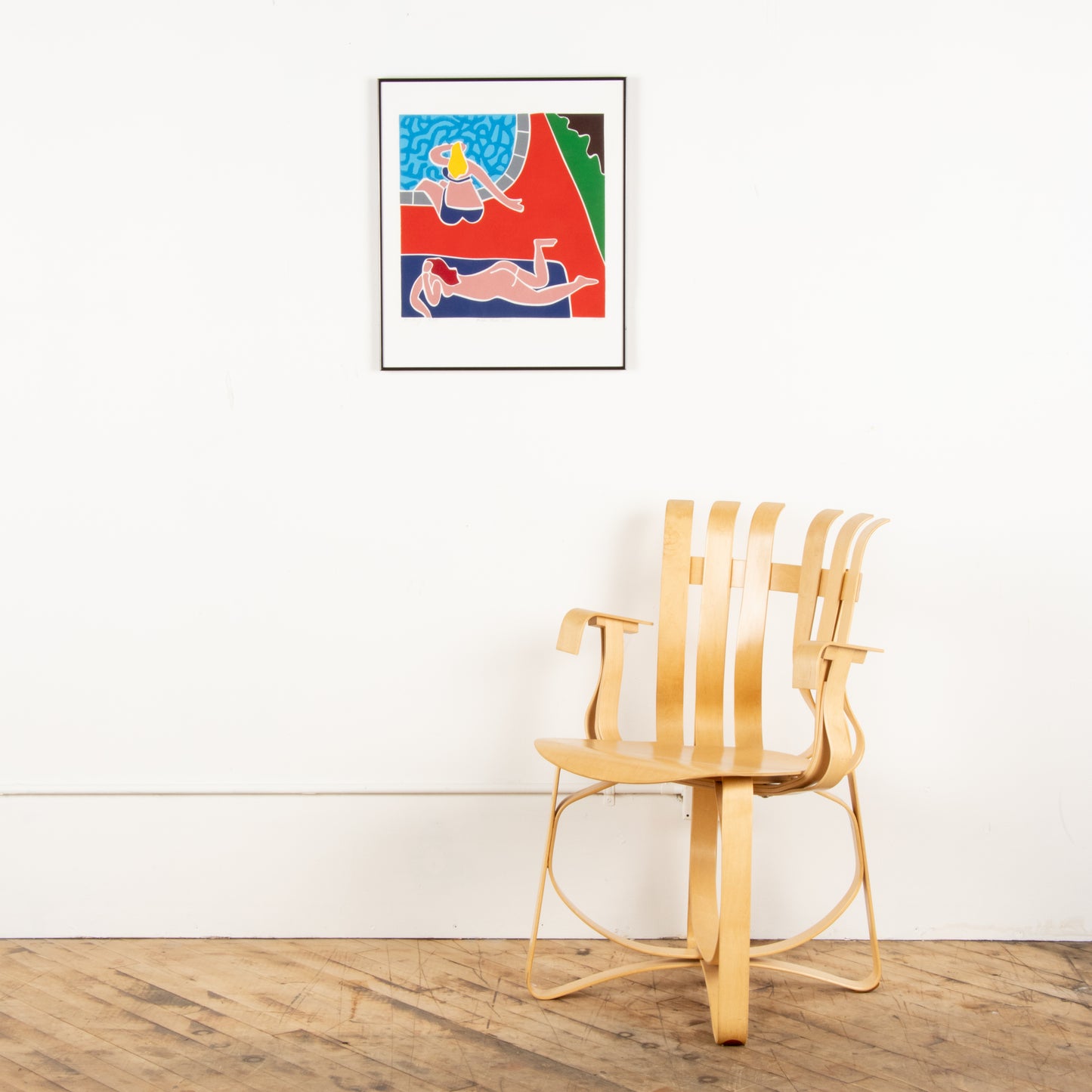 1979 Screen Print by Dan May "Nudes Near Pool"