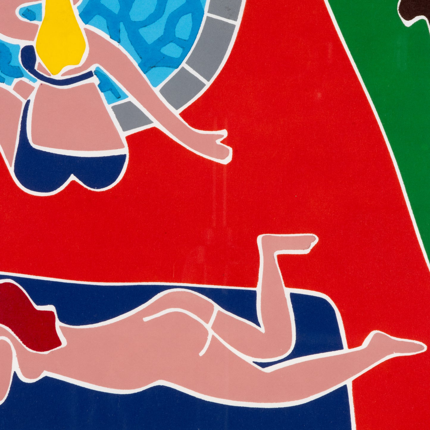 1979 Screen Print by Dan May "Nudes Near Pool"