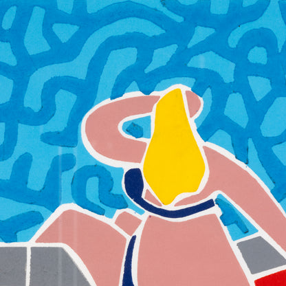 1979 Screen Print by Dan May "Nudes Near Pool"