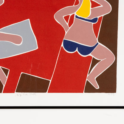 1979 Screen Print by Dan May "By the Pool"