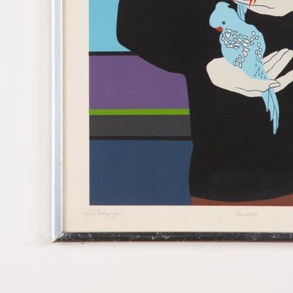 1970s Screenprint-"Parakeets"