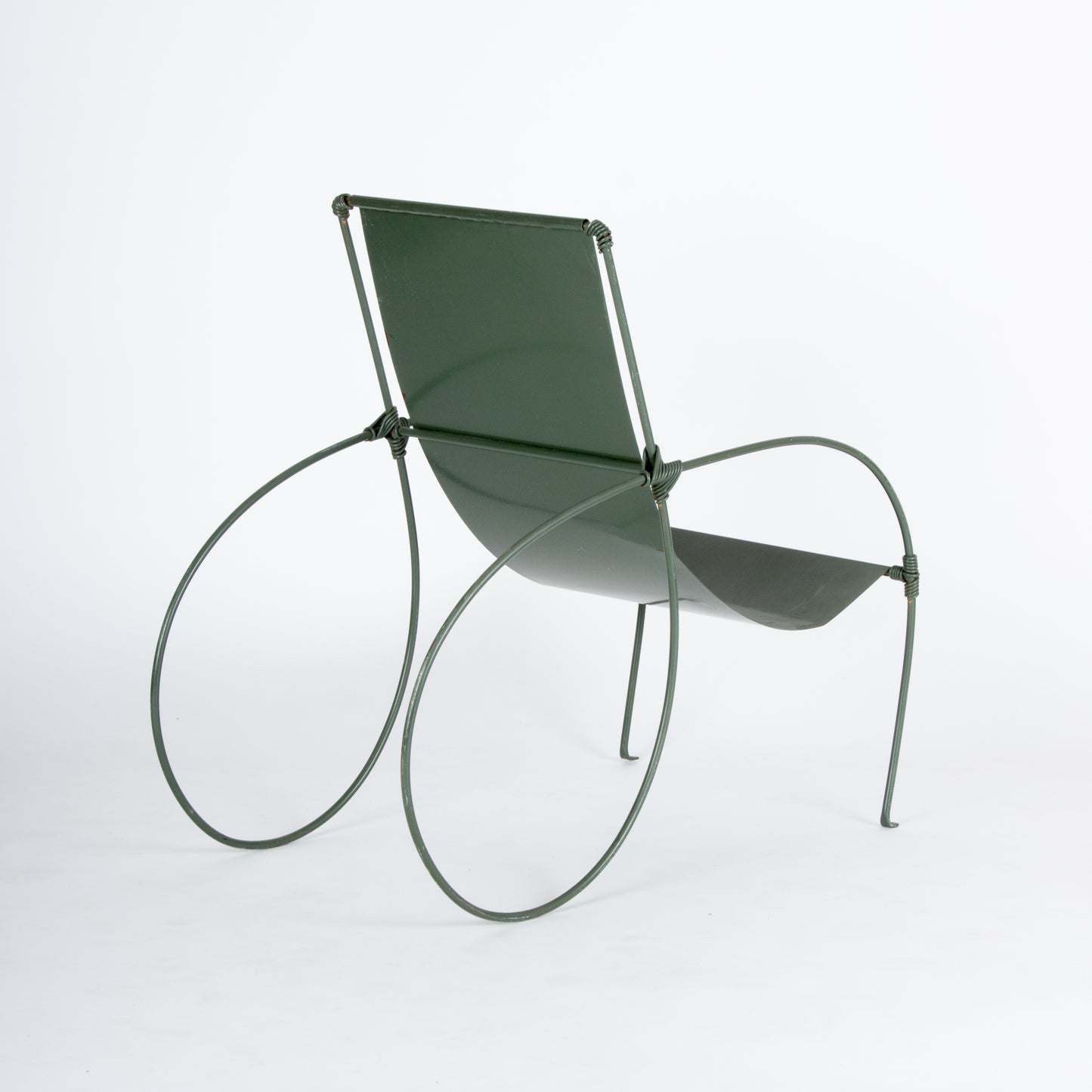 Unusual 1940s Sculptural Iron Chair