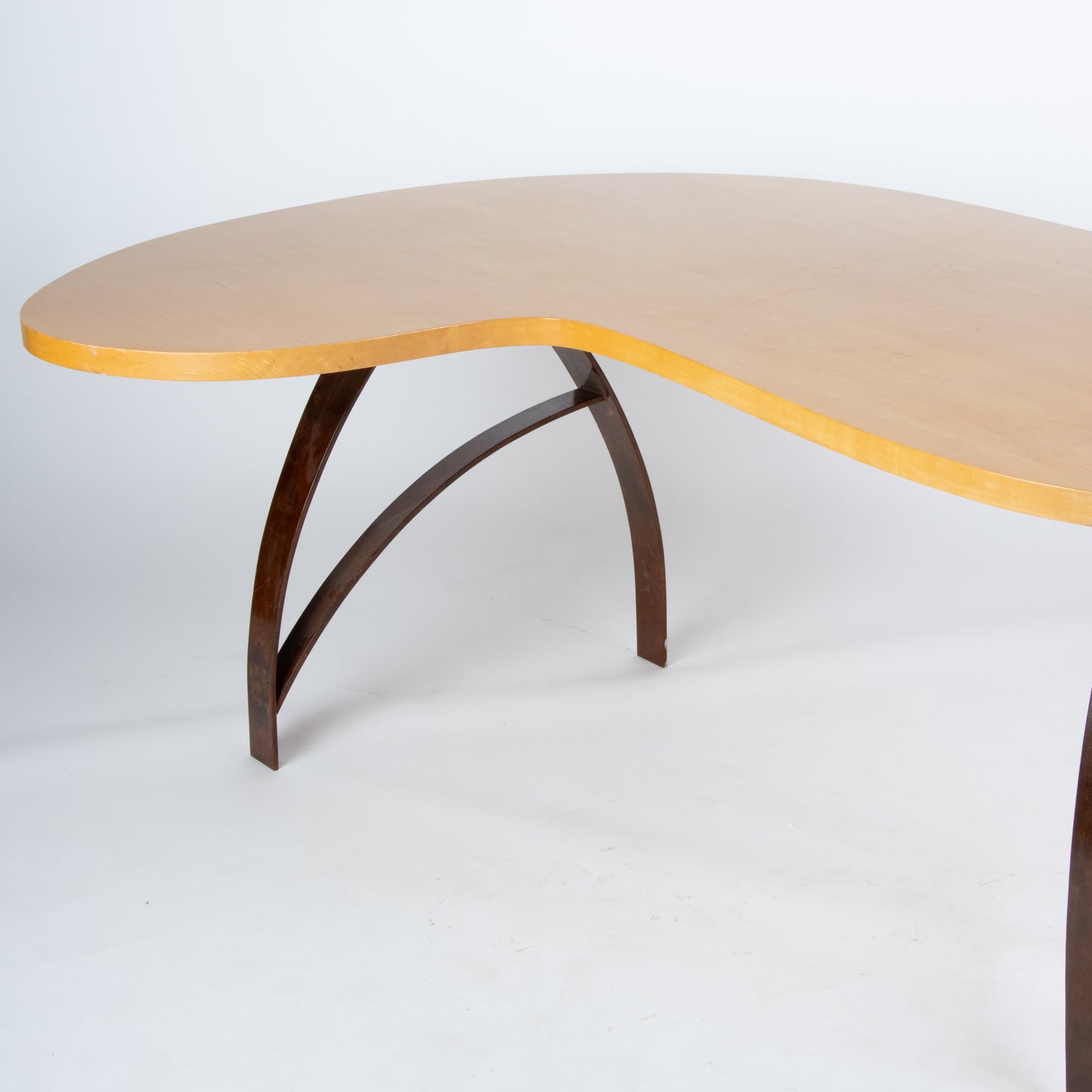 Solid Maple Sculptural Table or Desk, Custom
