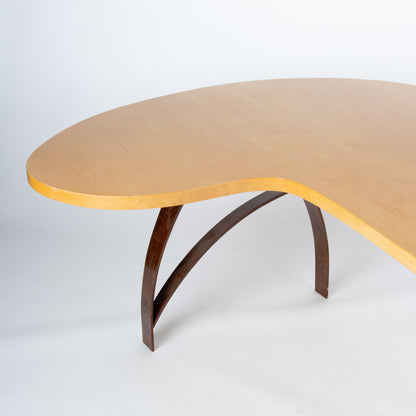 Solid Maple Sculptural Table or Desk, Custom