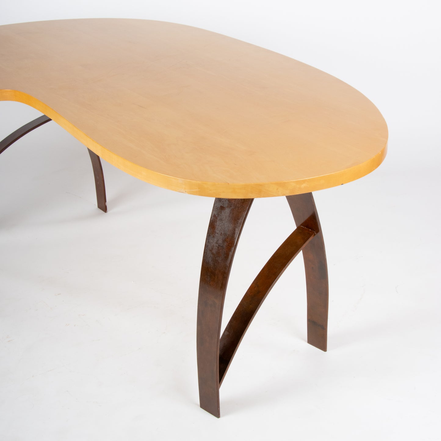 Solid Maple Sculptural Table or Desk, Custom
