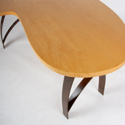 Solid Maple Sculptural Table or Desk, Custom