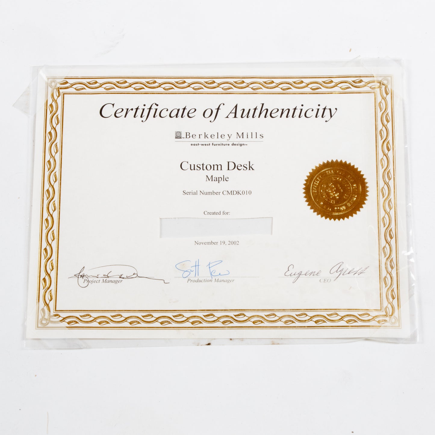 Solid Maple Sculptural Table or Desk, Custom