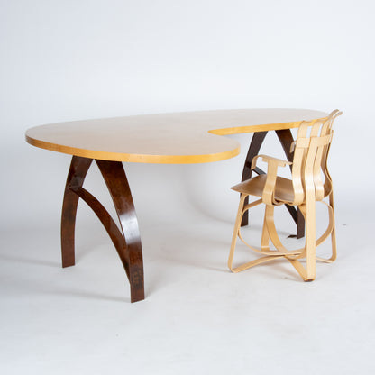 Solid Maple Sculptural Table or Desk, Custom