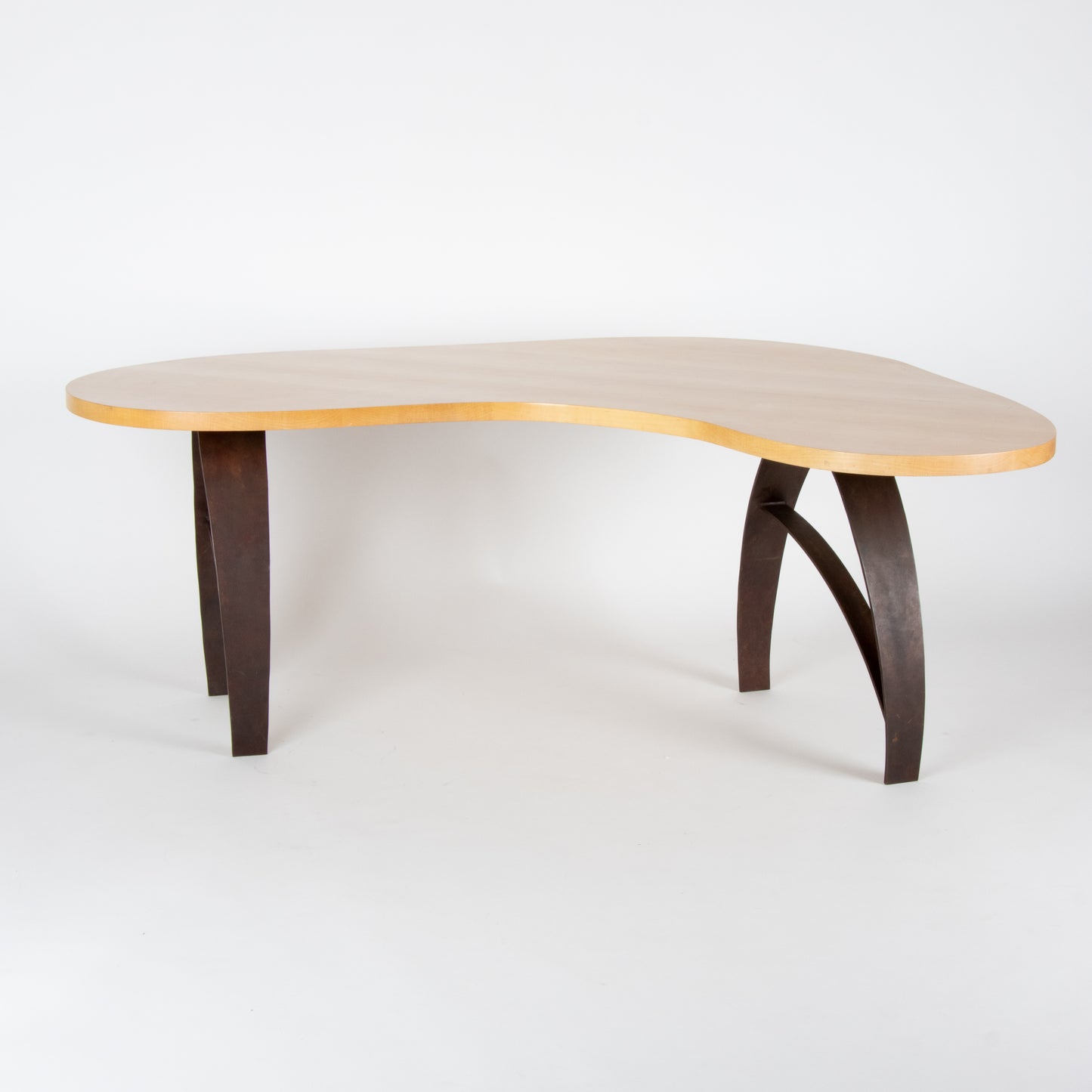 Solid Maple Sculptural Table or Desk, Custom