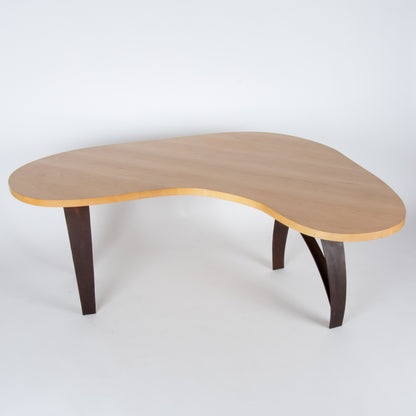 Solid Maple Sculptural Table or Desk, Custom