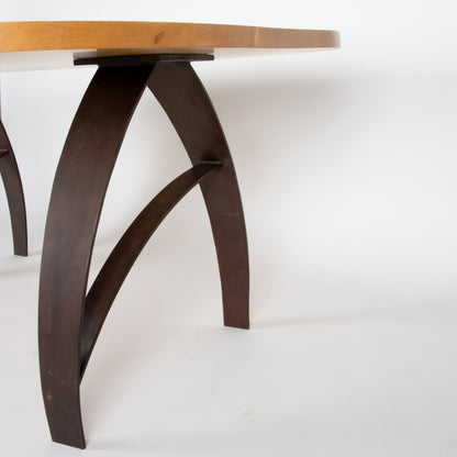 Solid Maple Sculptural Table or Desk, Custom