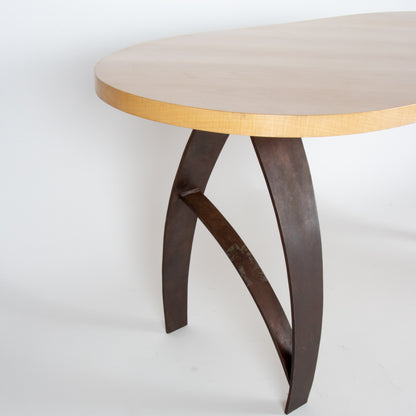 Solid Maple Sculptural Table or Desk, Custom