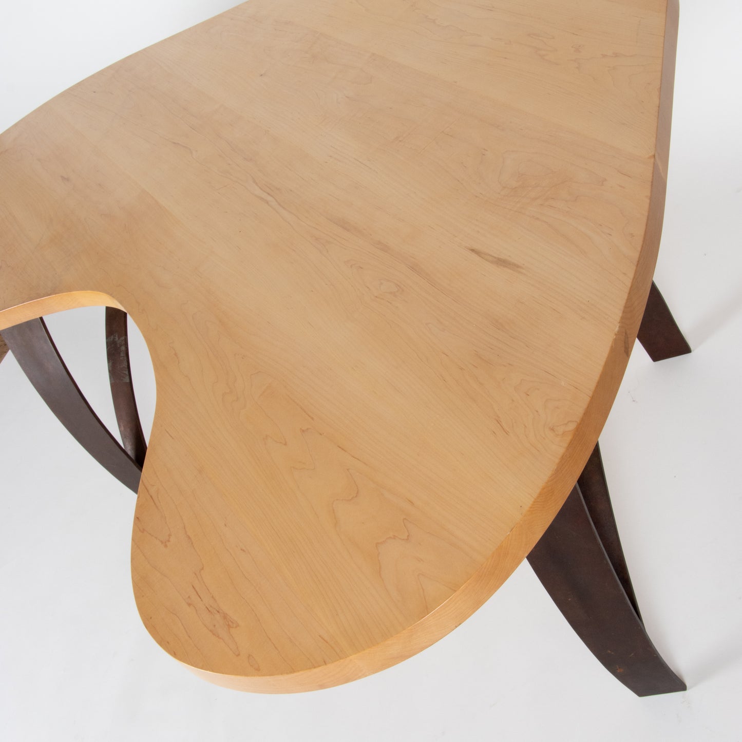 Solid Maple Sculptural Table or Desk, Custom