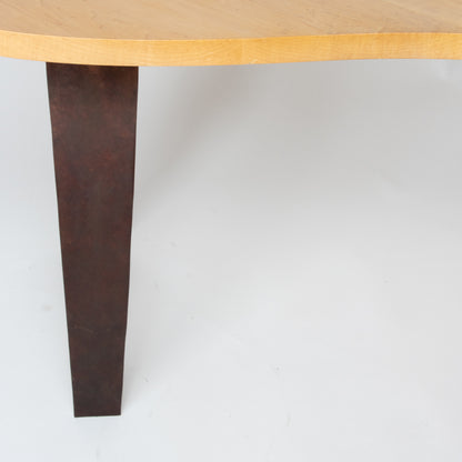 Solid Maple Sculptural Table or Desk, Custom