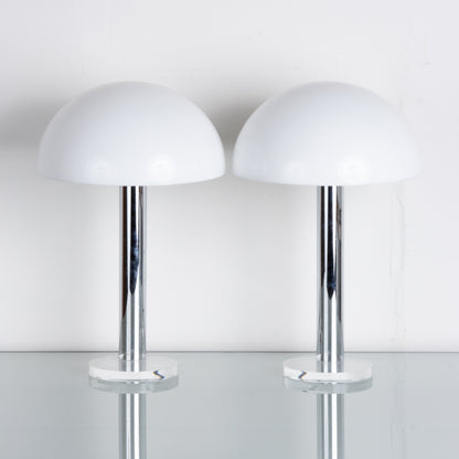 Pair of 1980s Gage Cauchois Touch Lamps