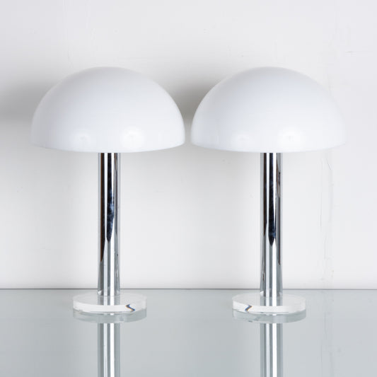 Pair of 1980s Gage Cauchois Touch Lamps