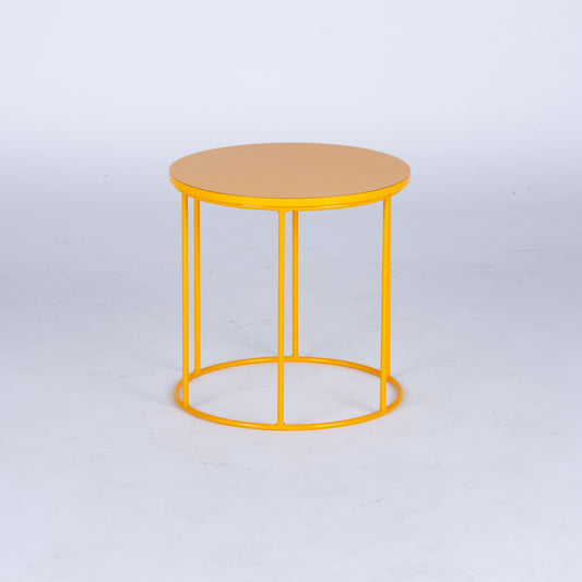Monochrome Yellow Side Table or Stool