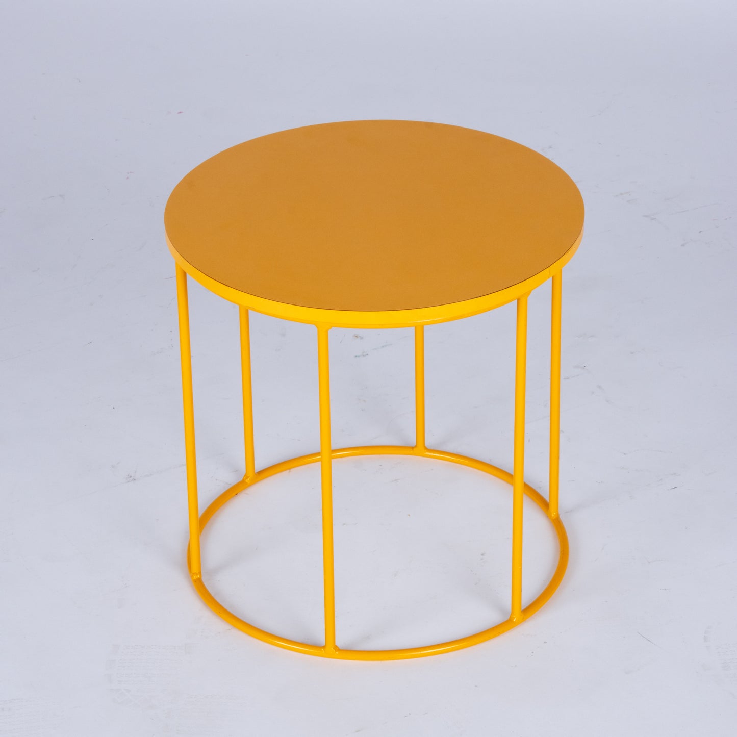 Monochrome Yellow Side Table or Stool
