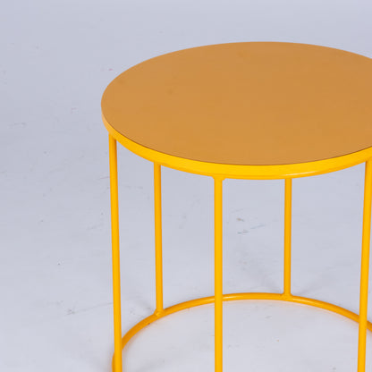Monochrome Yellow Side Table or Stool