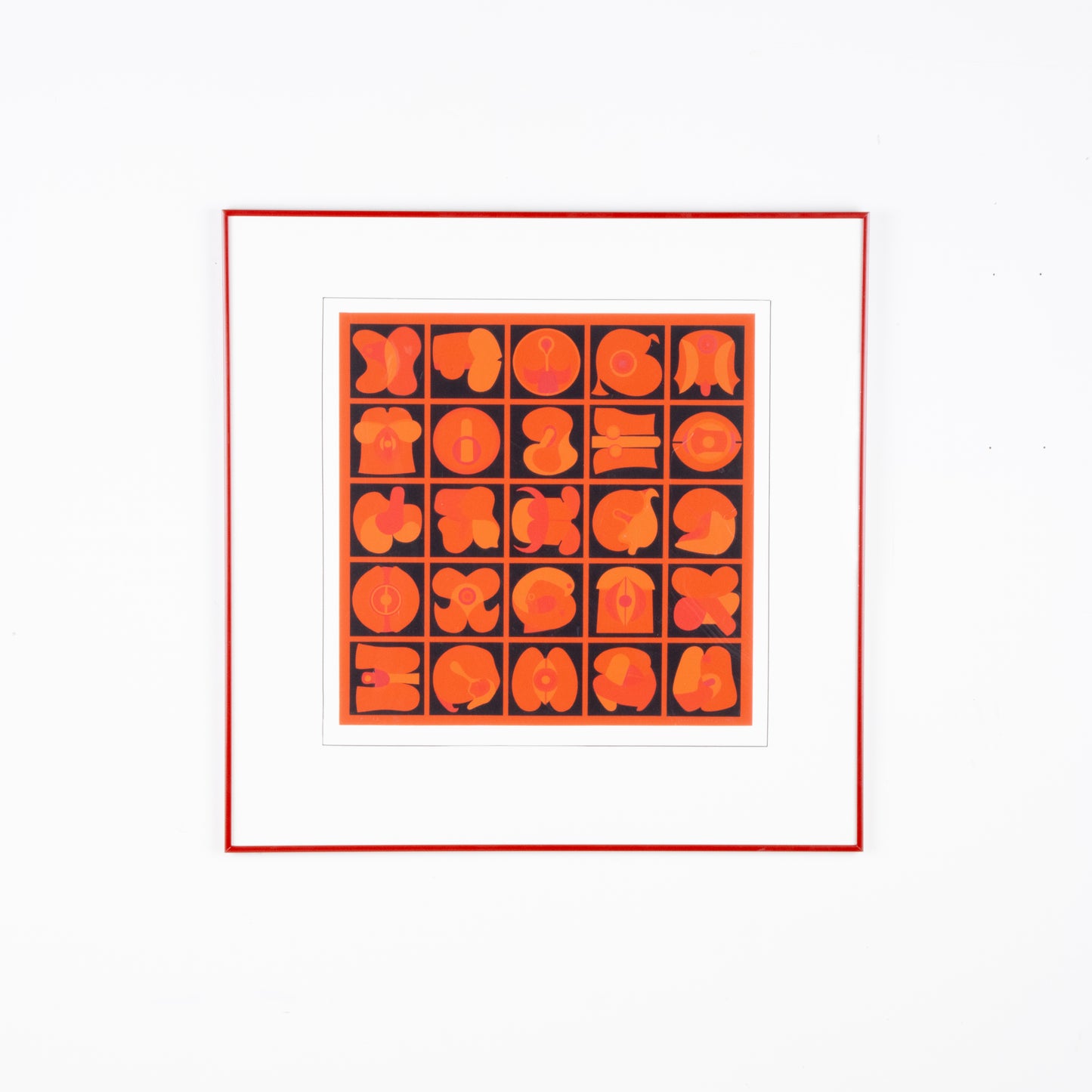 Large Takeshi Kawashima No. 68 Original Screen Print, Framed