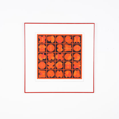 Large Takeshi Kawashima No. 68 Original Screen Print, Framed