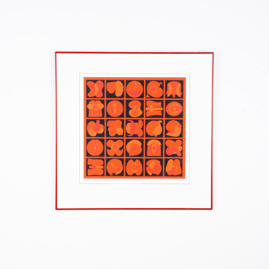 Large Takeshi Kawashima No. 68 Original Screen Print, Framed