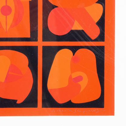 Large Takeshi Kawashima No. 68 Original Screen Print, Framed